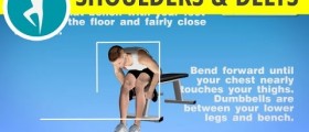 Shoulders and deltoids workout with weights: seated side lateral delt raises with dumbbells