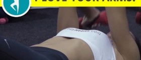 Banish your underarm jiggle with dumbbells and this simple arm exercise: triceps press to chin