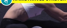 Hamstring stretches with one leg stretched out