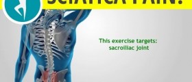 Stretching exercise for sciatic pain from sacroiliac joint dysfunction: Lumbar rotation - knee sways