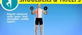 Shoulders & Triceps Home Exercise with Weights for Women & Men