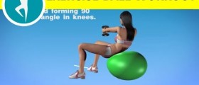 Advanced Pilates Exercise on an Exercise Ball for Middle and Side Abdominals