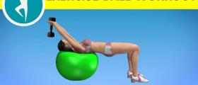 Upper Body Workout on an Exercise Ball: Dumbbell Press Exercises for Triceps and Chest