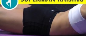 Exercise for lower back: superman raising legs