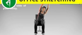 Computer exercise: stretch your upper body at your work