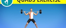 Quadriceps Exercise (Quads Workout): Barbell Side Split Side
