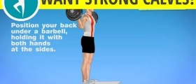 Calf Raises with Weights - Exercising Calves with Barbell