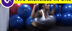 2 exercises combined: work your legs, glutes & shoulders with squat to presses