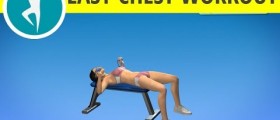 Chest Workout at Home for Women - Bench Press with Elastic Band