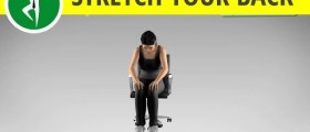 Chair exercise in office: stretching your back