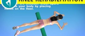 Knee Stretches and Knee Tendonitis Exercise with Foam Roller