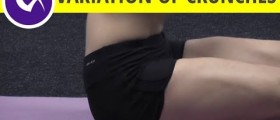 Variation of crunches: workout for upper abdominal area