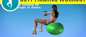 Best butt firming workout: sculpt your glutes, thighs and legs with squats on an exercise ball