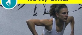 Lunge dumbbell row: upper back, triceps, lats & hamstrings workout with weights