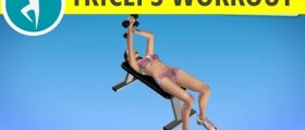 Tricep Workout with Dumbbells for Women: Tricep Exercises on Bench