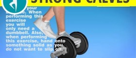 Calf Exercise at Home for Women and Men: Standing on Dumbbell