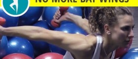 Arms workout with dumbbells: seated triceps extension with free weights
