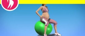Pregnancy Pelvic Warm Up Exercise on Exercise Ball